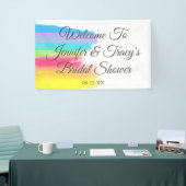 Elegant Rainbow Personalized Lesbian Bridal Shower Spandoek (Beurs)