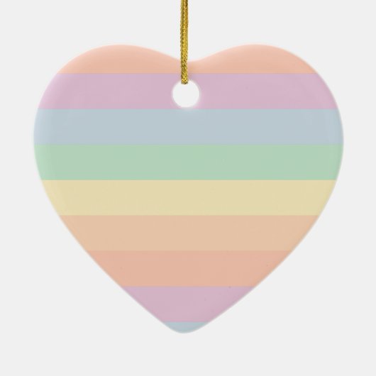 Elegant Rainbow Stripes Christening Baptisme Keramisch Ornament (Achterkant)