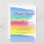 Elegant Rainbow Two Brides Lesbian Vrijgezellenfee Kaart (Voorkant)