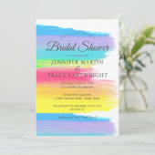 Elegant Rainbow Two Brides Lesbian Vrijgezellenfee Kaart (Staand voorkant)