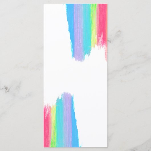 Elegant Rainbow Waterverf LGBTQ Weddenschap Menu (Achterkant)