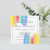 Elegant Rainbow Waterverf Modern Vrijgezellenfeest Kaart (Staand voorkant)