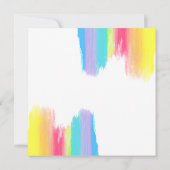 Elegant Rainbow Waterverf Paint Summer Wedding Kaart (Achterkant)