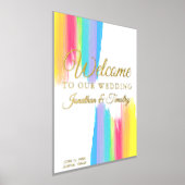 Elegant Rainbow Welkom bij onze bruiloft Bright Go Folie Afdrukken (Laagn)