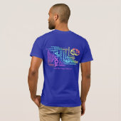 Elegant Rainbow Yoga Namen van Positions Asanas T-shirt (Achterkant volledig)