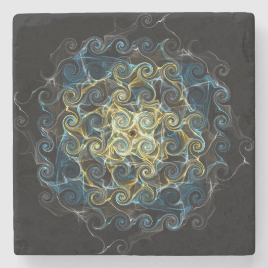 Elegant Raindrops Pattered Stone Onderzetter (Voorkant)
