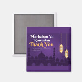 Elegant Ramadan Greetings- Gold Ramadan Kareem Magneet (Voorkant / Achterkant)