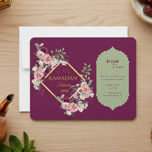 Elegant Ramadan Iftar Invitation 2026 Aankondiging