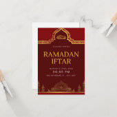 Elegant Ramadan Iftar Invitation | Modern Islamic  Kaart (Voorkant / Achterkant in situ)