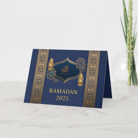 Elegant Ramadan Kareem 2025 Wenskaart Bedankkaart (Voorkant)