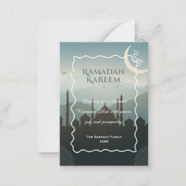 Elegant Ramadan Kareem Personalized Islamic greeti Notitiekaartje