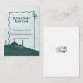 Elegant Ramadan Kareem Personalized Islamic Greeti Notitiekaartje (Voorkant / Achterkant)