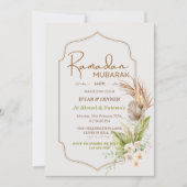 Elegant Ramadan Mubarak Iftar & Dinner Invitation Kaart (Voorkant)