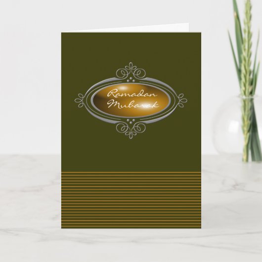 Elegant Ramadan Mubarak Kaart (Voorkant)