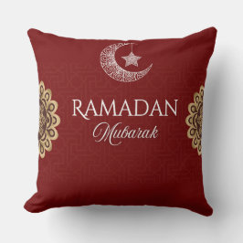 Elegant Ramadan Mubarak Throw Pillow Kussen