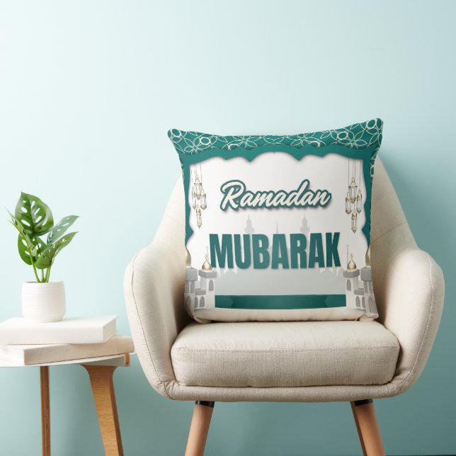 Elegant Ramadan Mubarak Throw Pillow Kussen (Stoel)