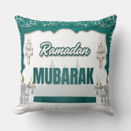 Elegant Ramadan Mubarak Throw Pillow Kussen