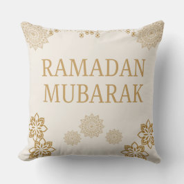 Elegant Ramadan Mubarak Throw Pillow Kussen
