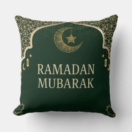 Elegant Ramadan Mubarak Throw Pillow Kussen