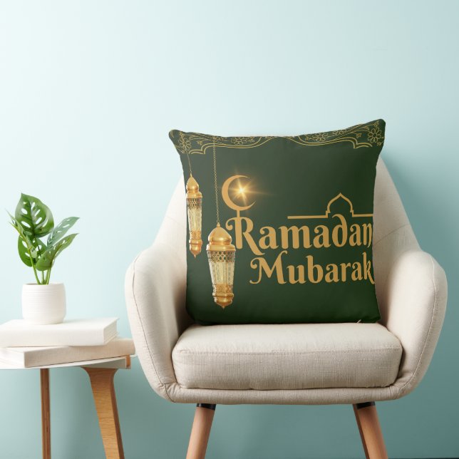 Elegant Ramadan Mubarak Throw Pillow Kussen (Stoel)