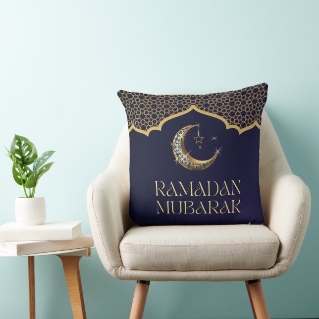 Elegant Ramadan Mubarak Throw Pillow Kussen (Stoel)
