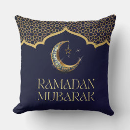 Elegant Ramadan Mubarak Throw Pillow Kussen