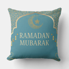 Elegant Ramadan Mubarak Throw Pillow Kussen