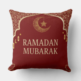 Elegant Ramadan Mubarak Throw Pillow Kussen