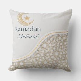 Elegant Ramadan Mubarak Throw Pillow Kussen