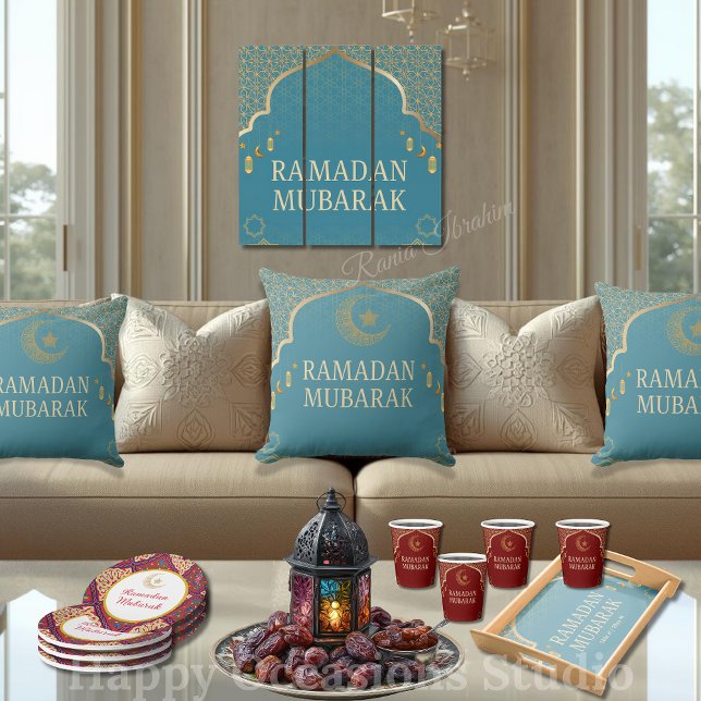 Elegant Ramadan Mubarak Throw Pillow Kussen (Creator heeft geüpload)