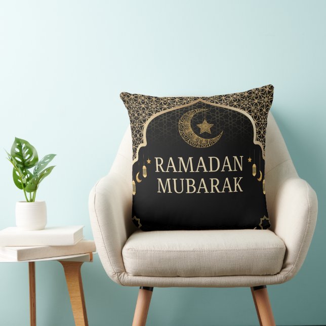 Elegant Ramadan Mubarak Throw Pillow Kussen (Stoel)