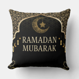 Elegant Ramadan Mubarak Throw Pillow Kussen
