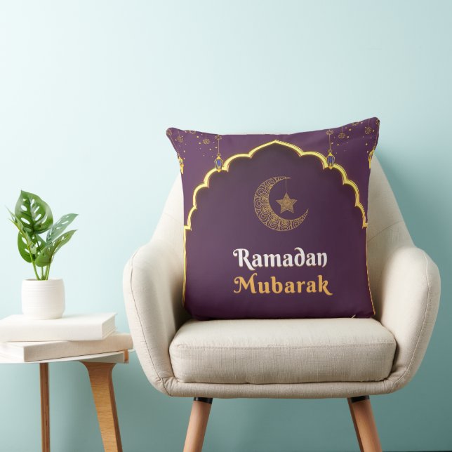 Elegant Ramadan Mubarak Throw Pillow Kussen (Stoel)