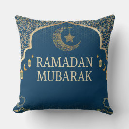 Elegant Ramadan Mubarak Throw Pillow Kussen