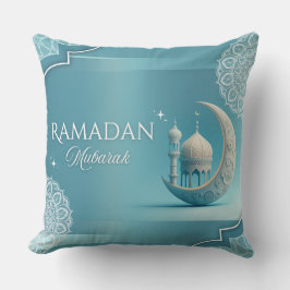 Elegant Ramadan Mubarak Throw Pillow Kussen