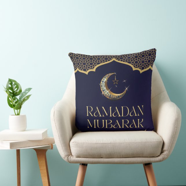 Elegant Ramadan Mubarak Throw Pillow Kussen (Stoel)