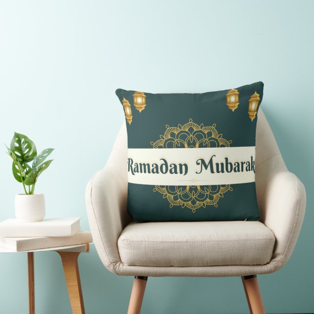 Elegant Ramadan Mubarak Throw Pillow Kussen (Stoel)