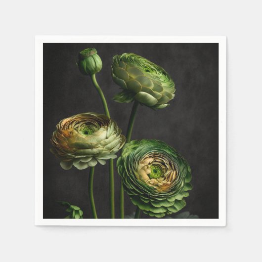 Elegant Ranunculus. Servet (Voorkant)