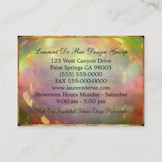 Elegant Raphlitz IV Professional Visitekaartje (Achterkant)