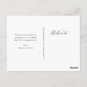 Elegant raster | 4 Fotobruiloft Hartelijk dank Briefkaart (Achterkant)