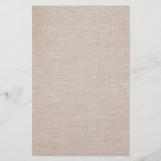 Elegant Raw Linen Minimalistisch Stationery Briefpapier (Voorkant)