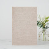 Elegant Raw Linen Minimalistisch Stationery Briefpapier (Staand voorkant)