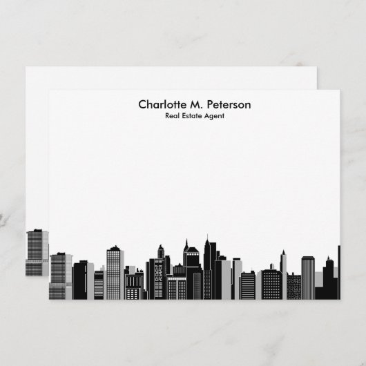 Elegant Real Estate Agent House Realtors Notitiekaartje (Voorkant / Achterkant)
