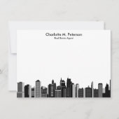 Elegant Real Estate Agent House Realtors Notitiekaartje (Voorkant)