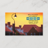 Elegant Real Estate Agent Houses Visitekaartje (Achterkant)