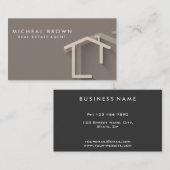 Elegant Real Estate Agent Visitekaartje (Voorkant / Achterkant)