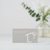 Elegant Real Estate Agent Visitekaartje (Staand voorkant)