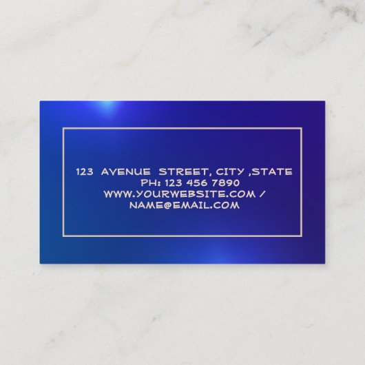 Elegant Real Estate Broker House Gold Roof Visitekaartje (Achterkant)