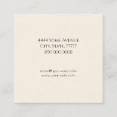 Elegant Real Estate Building Sketch Square  Vierkante Visitekaartje (Achterkant)