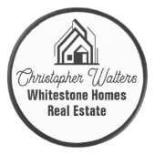 Elegant Real Estate Company Customized Realtor Hockey Puck (Voorkant)